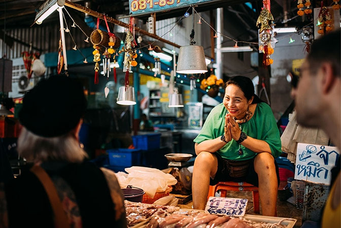 market vendor in Thailand